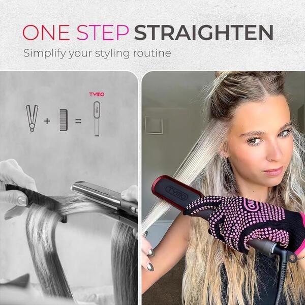 TYMO Ring Black hair straightening comb, imported from the UK
