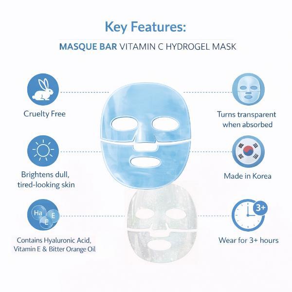 Masque Bar deep hyaluronic hydrating hydrogel sheet mask, UK version