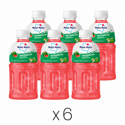 Oriental Mart Mogu Mogu Watermelon Flavored Drink with Nata De Coco Multipack (Pack of 6)- Buy online at McGrocer