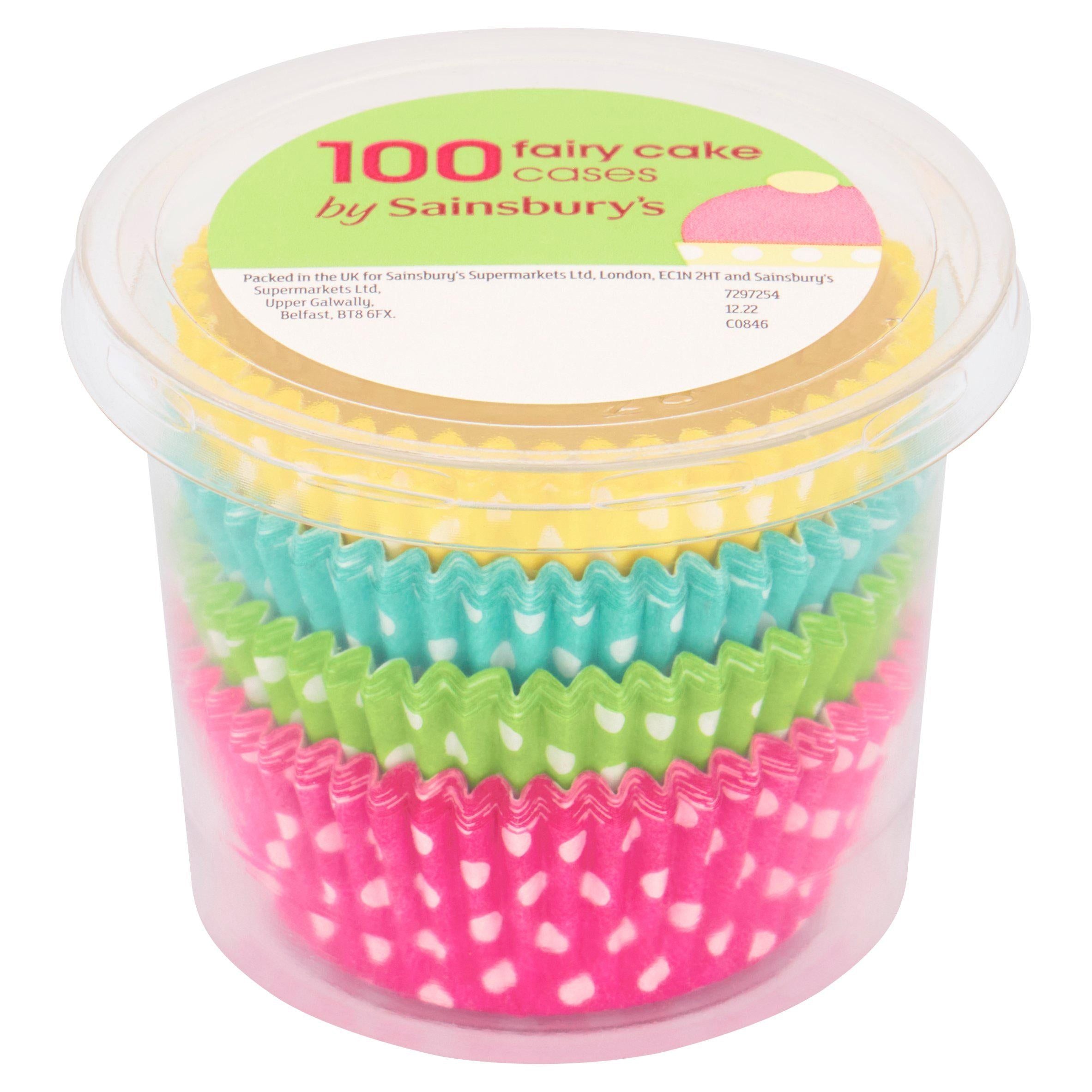 Sainsbury's 100 Polka Dot Cake Cases Cake cases candles & baking accessories Sainsburys   