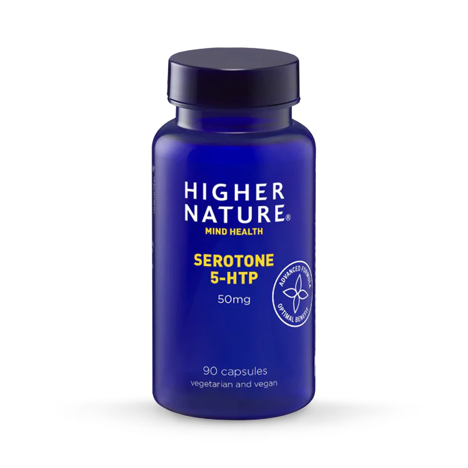 Higher Nature Serotone 5-HTP 50mg vegan capsules, imported from the UK