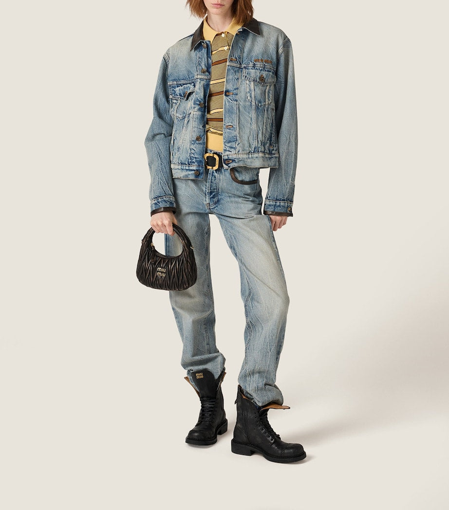 Miu Miu Wander matelassé lambskin top-handle bag, imported from the UK