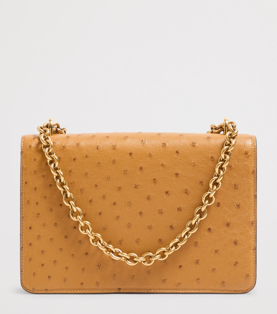 Valentino Garavani Vain shoulder bag ostrich leather - British product