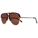 Quay High Key Mini Remixed brown aviator sunglasses (British brand)