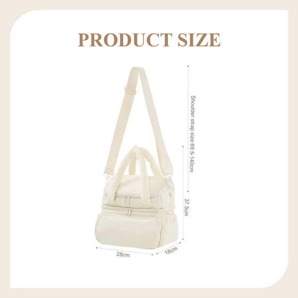 Livingandhome double layer portable insulated lunch bag, imported from the UK