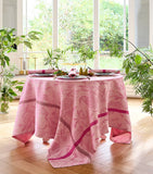 Le Jacquard Français Linen Tablecloth À L'Orangerie 175cm x 250cm, Made in France