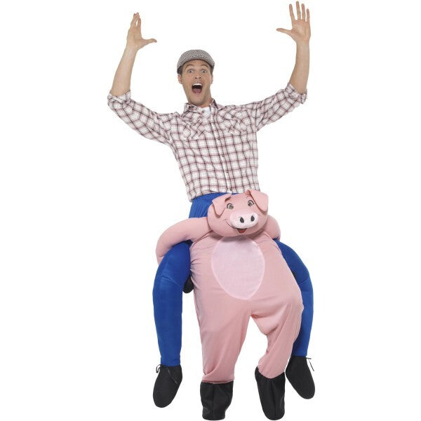 Smiffys pig costume one-piece suit mock legs, imported from the UK