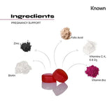 Known Nutrition pregnancy support gummies raspberry vegan, UK version