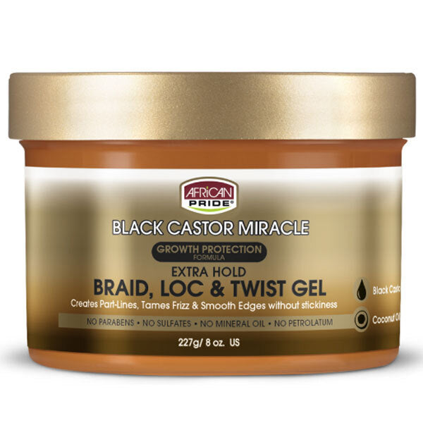 African Pride Black Castor Miracle Braid Loc And Twist Gel GOODS Superdrug   