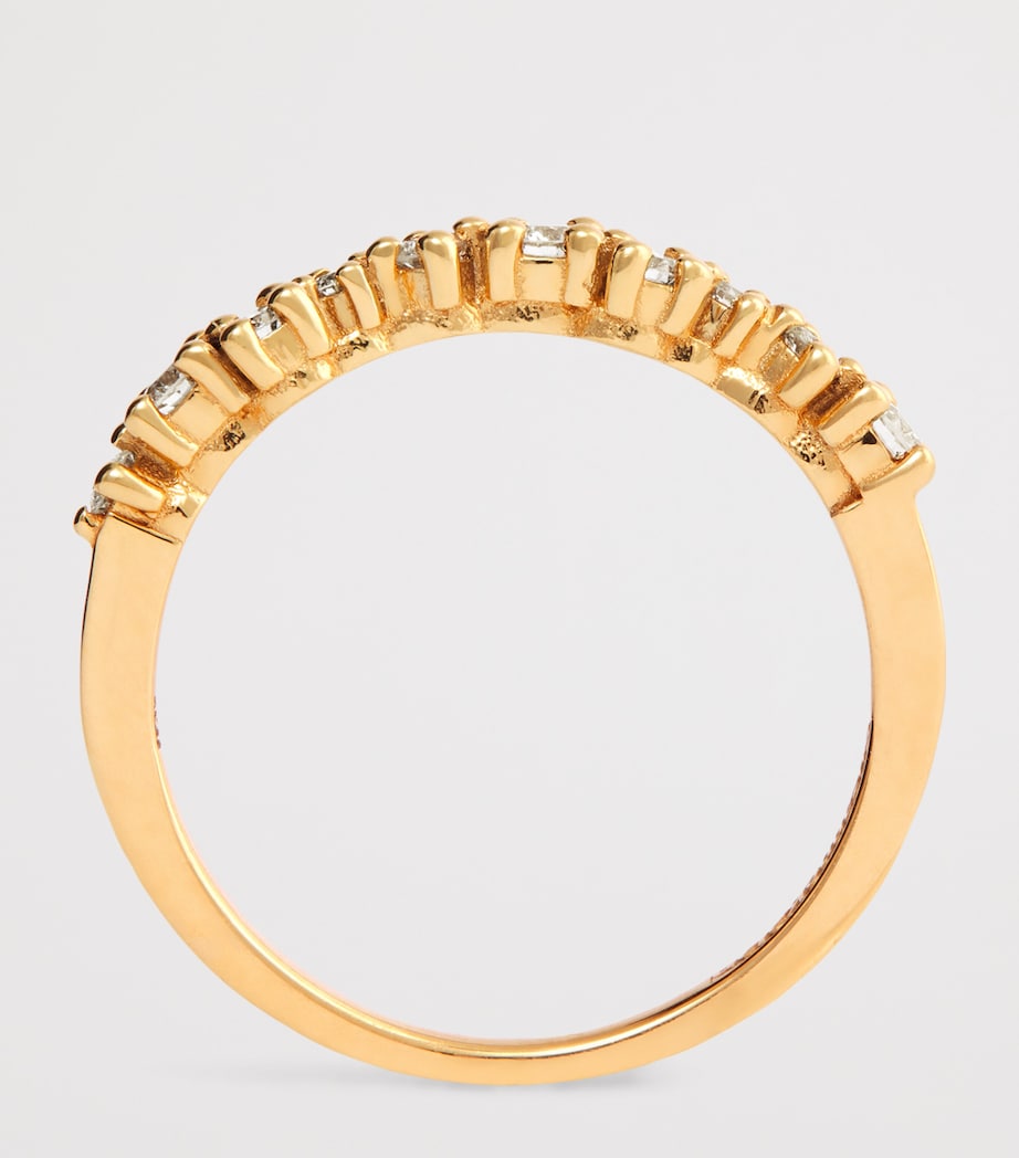 Suzanne Kalan 18kt yellow gold round diamond ring - British product