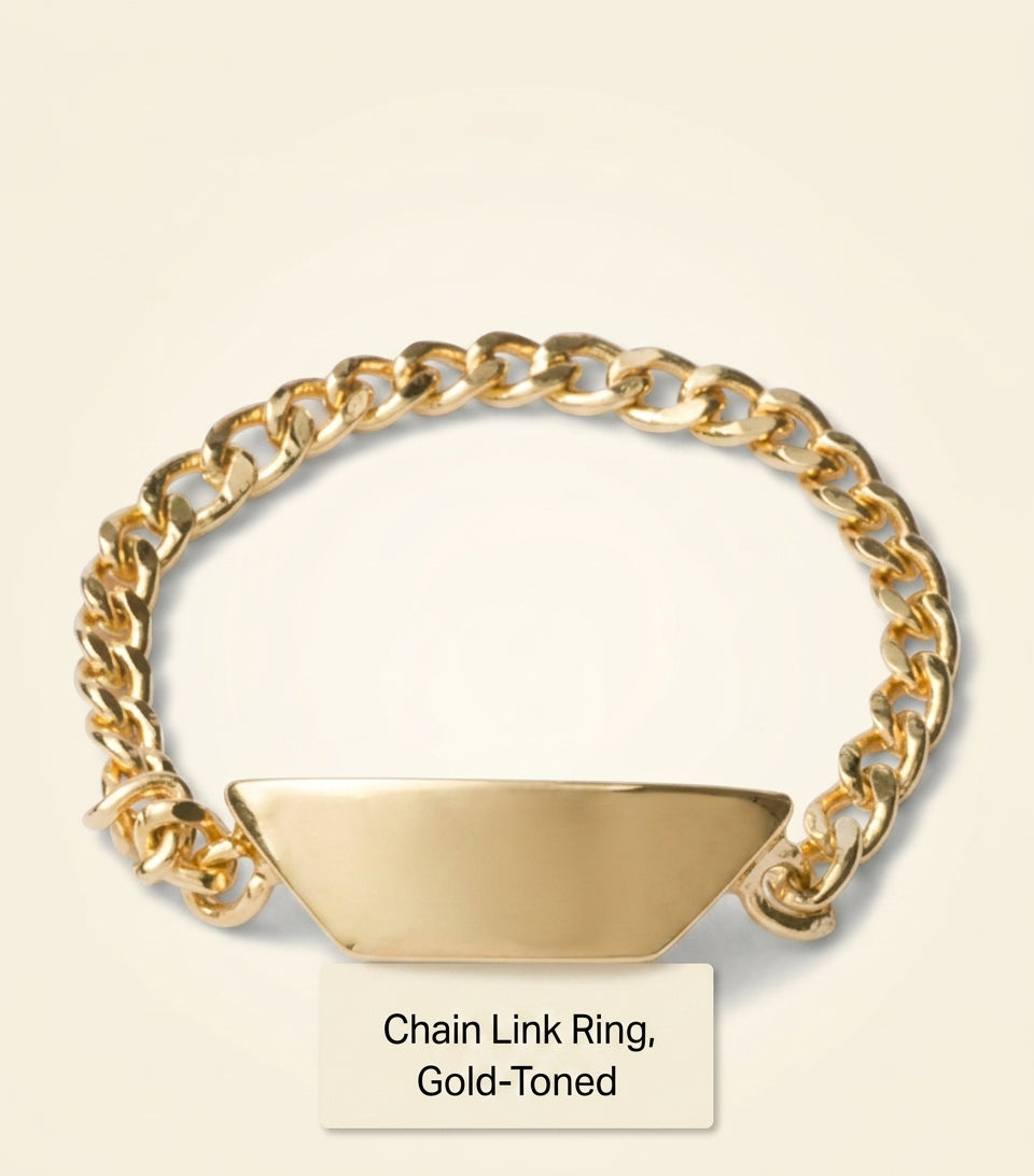 Prada enamel triangle chain ring (British brand)