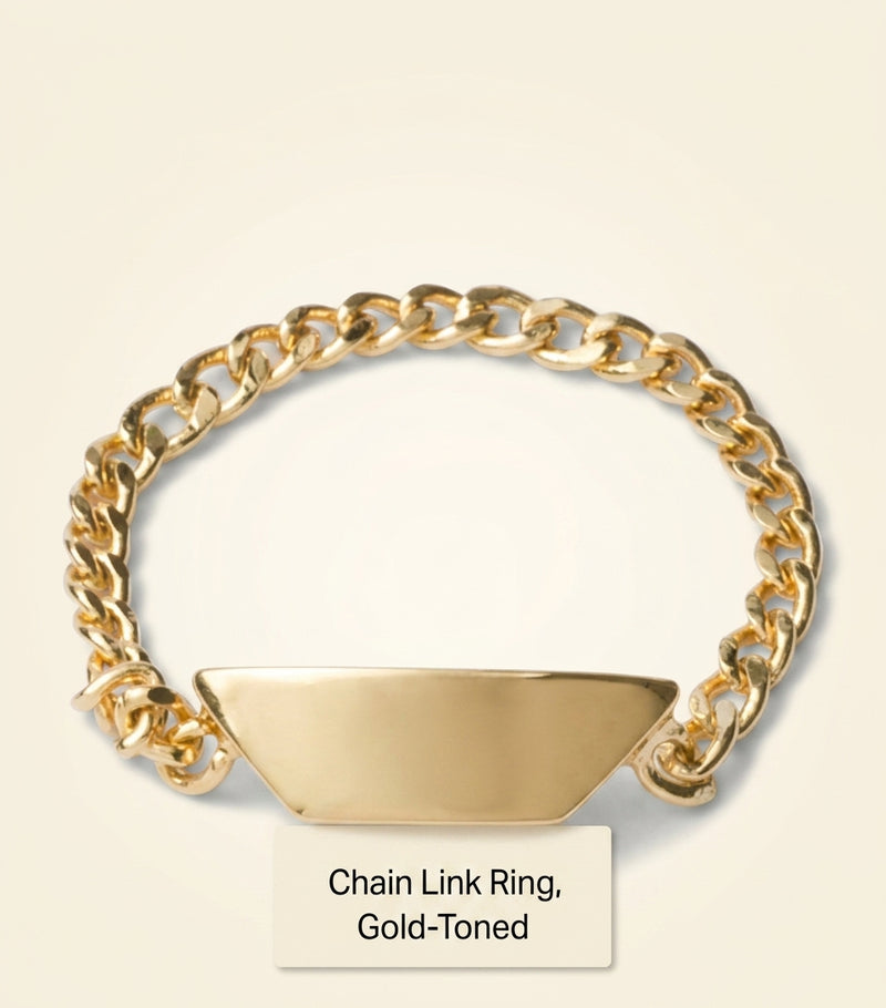 Prada enamel triangle chain ring (British brand)
