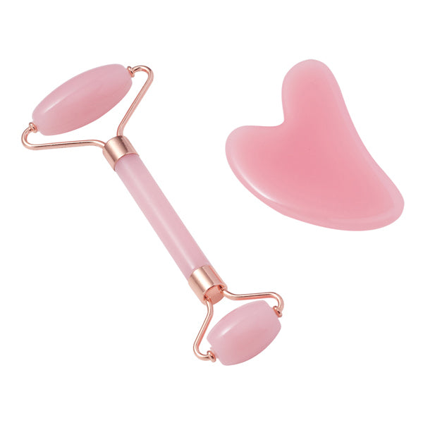 Livingandhome face roller and gua sha tool pink (British brand)