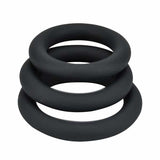 Loving Joy thick silicone cock rings 3 pack grey, UK version