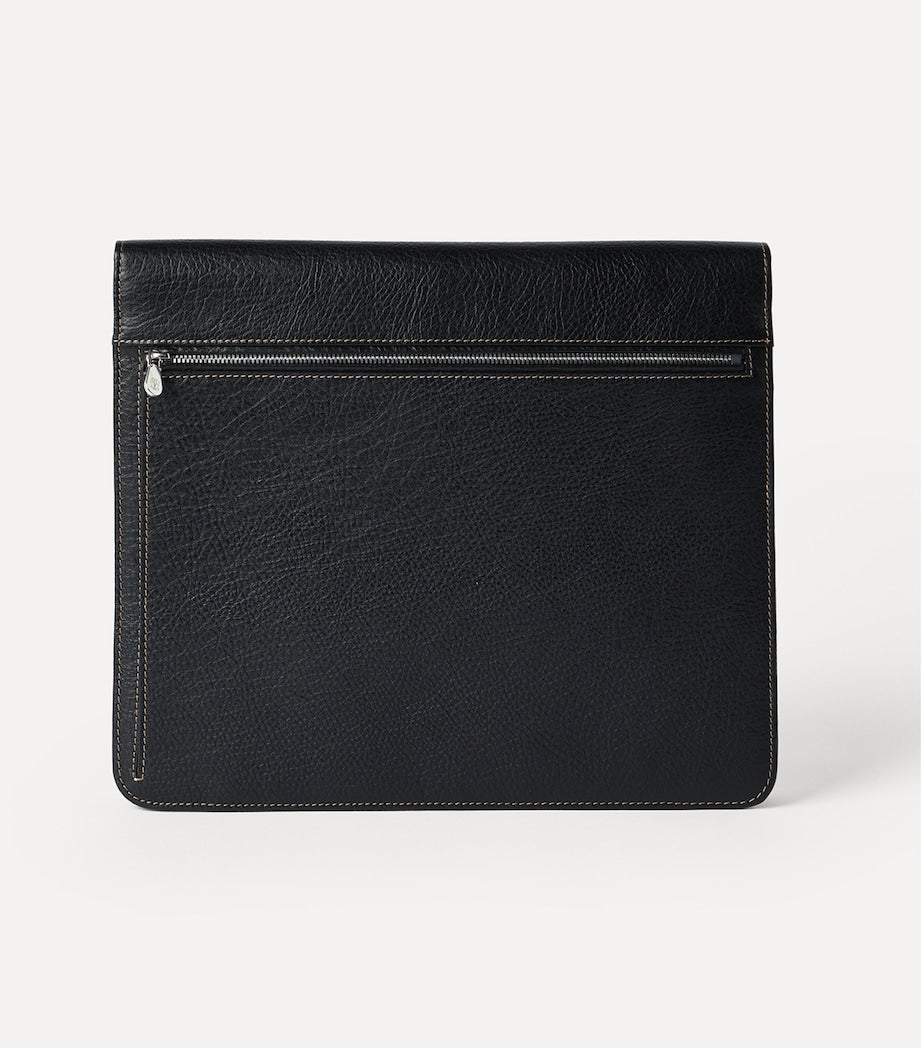 Brunello Cucinelli grained calfskin document holder - British product