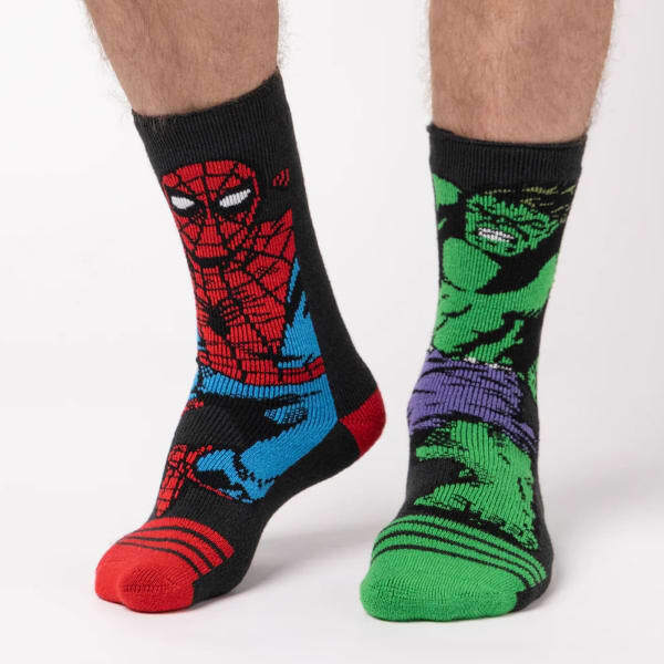 Heat Holders Marvel patterned thermal socks (British brand)
