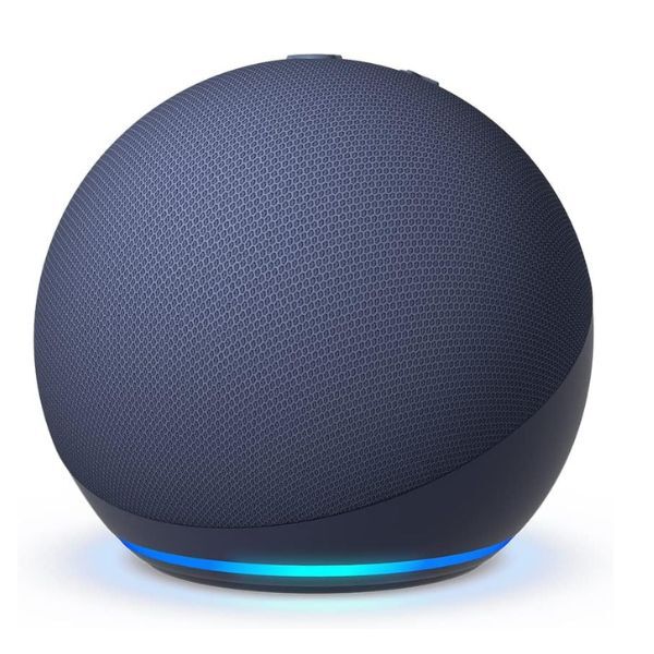 Amazon Echo Dot 5th generation smart speaker in blue (British brand)