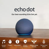 Amazon Echo Dot 5th generation smart speaker in blue (British brand)
