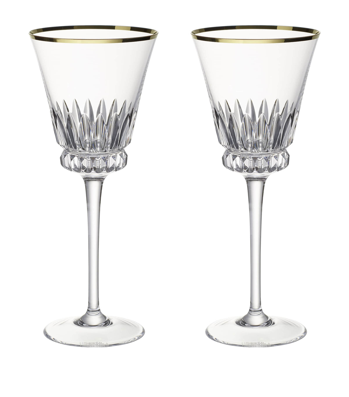Villeroy & Boch Grand Royal Gold white wine glasses 125ml (British brand)