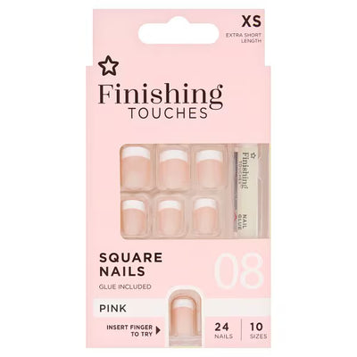 Superdrug Superdrug Finishing Touches Fake Nails Extra Short Pink- Buy online at McGrocer
