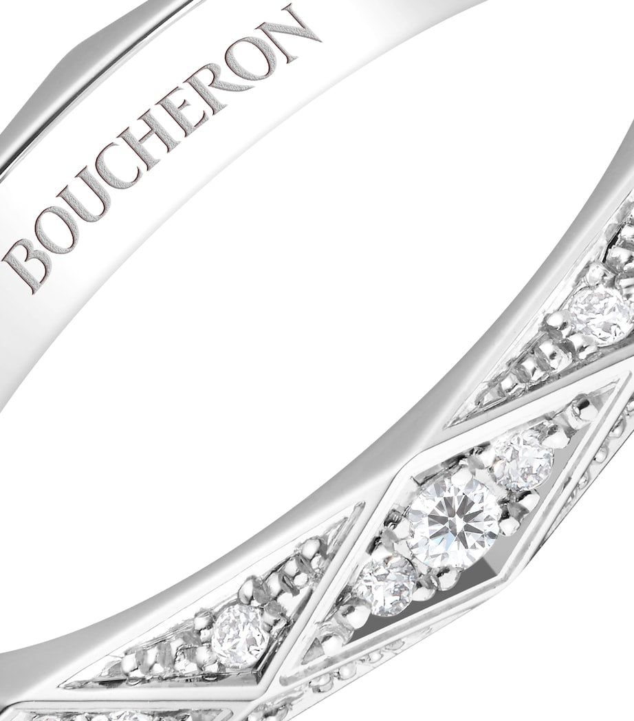 Boucheron platinum diamond Facette wedding band, UK version