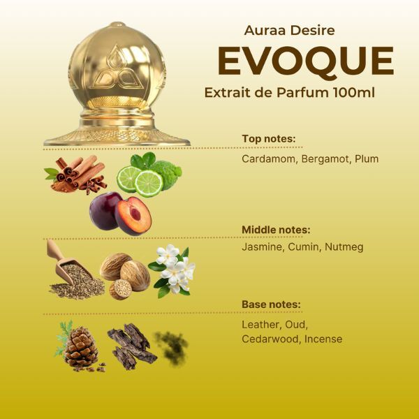 Auraa Evoque Extrait de Parfum 100ml, imported from the UK