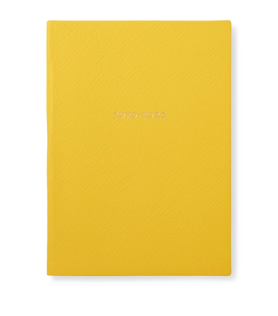 SMYTHSON dateless weekly leather planner with gilt-edged pages (British brand)