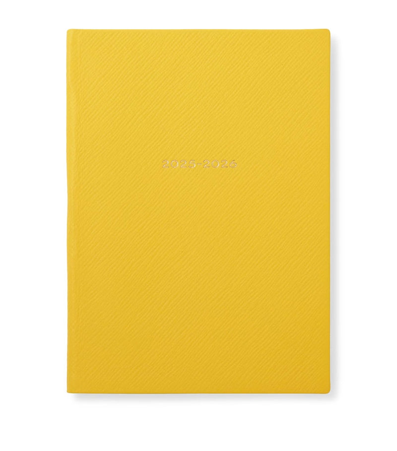 SMYTHSON dateless weekly leather planner with gilt-edged pages (British brand)