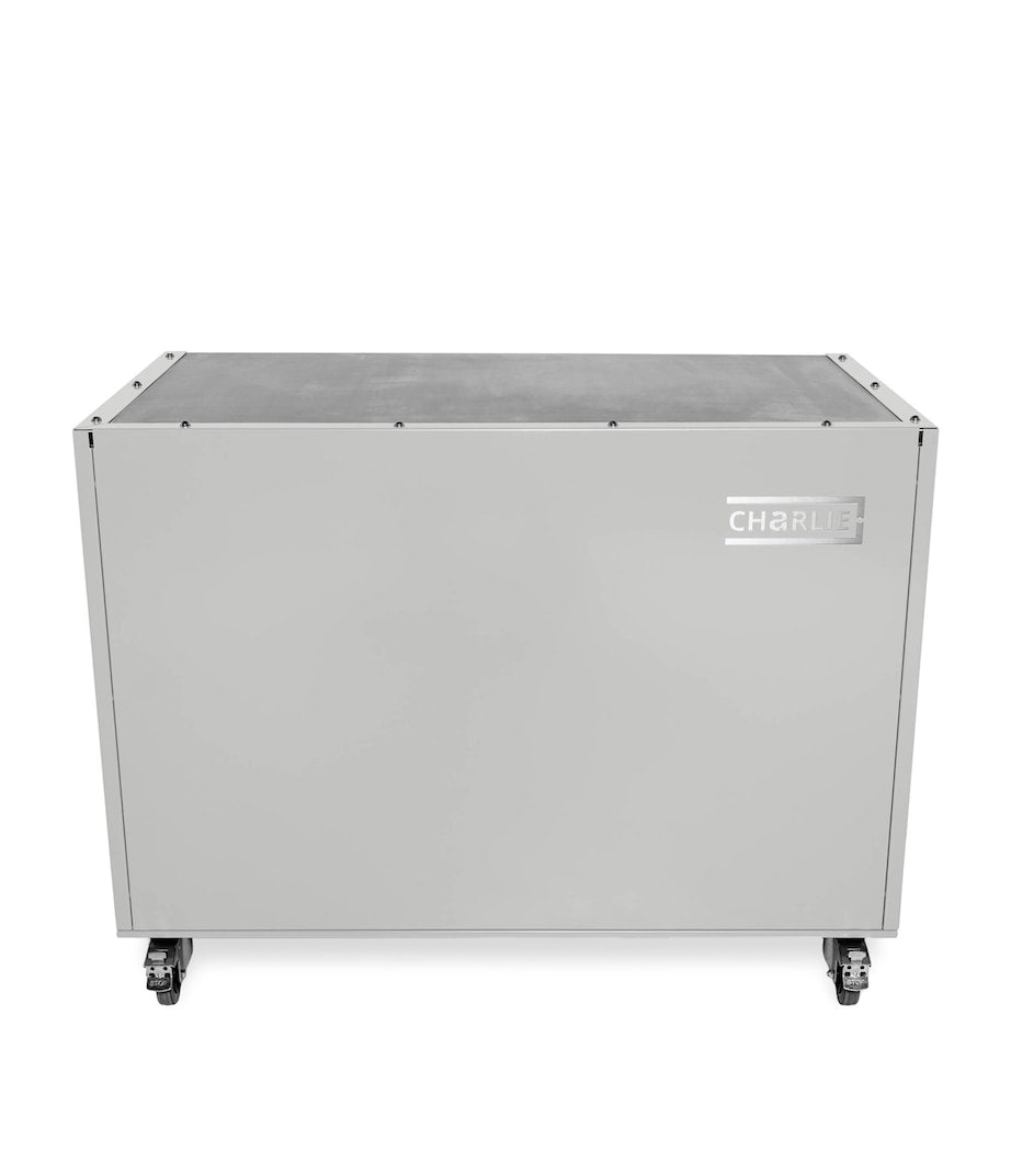 Charlie Oven stainless steel outdoor island cabinet with castors, 90x120x70cm - British product