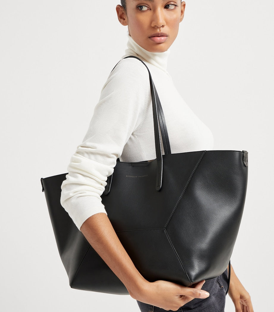 Brunello Cucinelli calfskin BC Duo tote bag, UK version