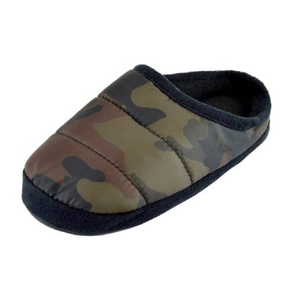 Kids Camo Puffer Slippers (11-12)