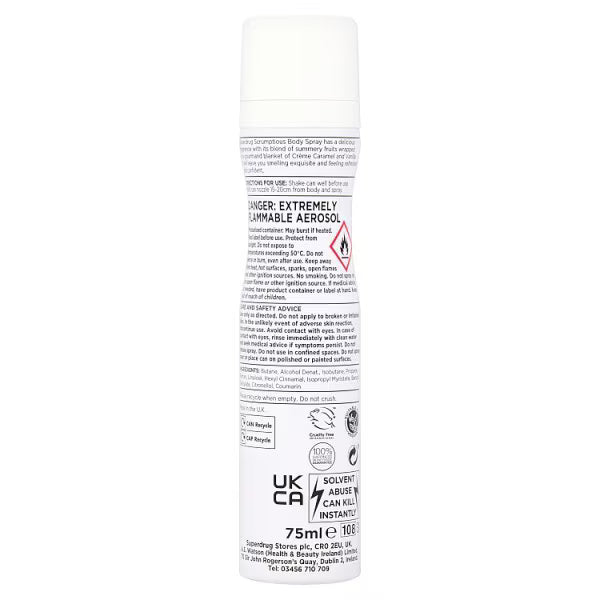body spray female scrumptious 75ml - British product