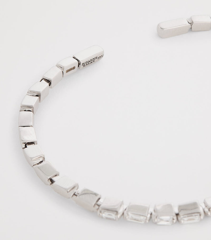 Suzanne Kalan white gold diamond thin bold bangle - British product