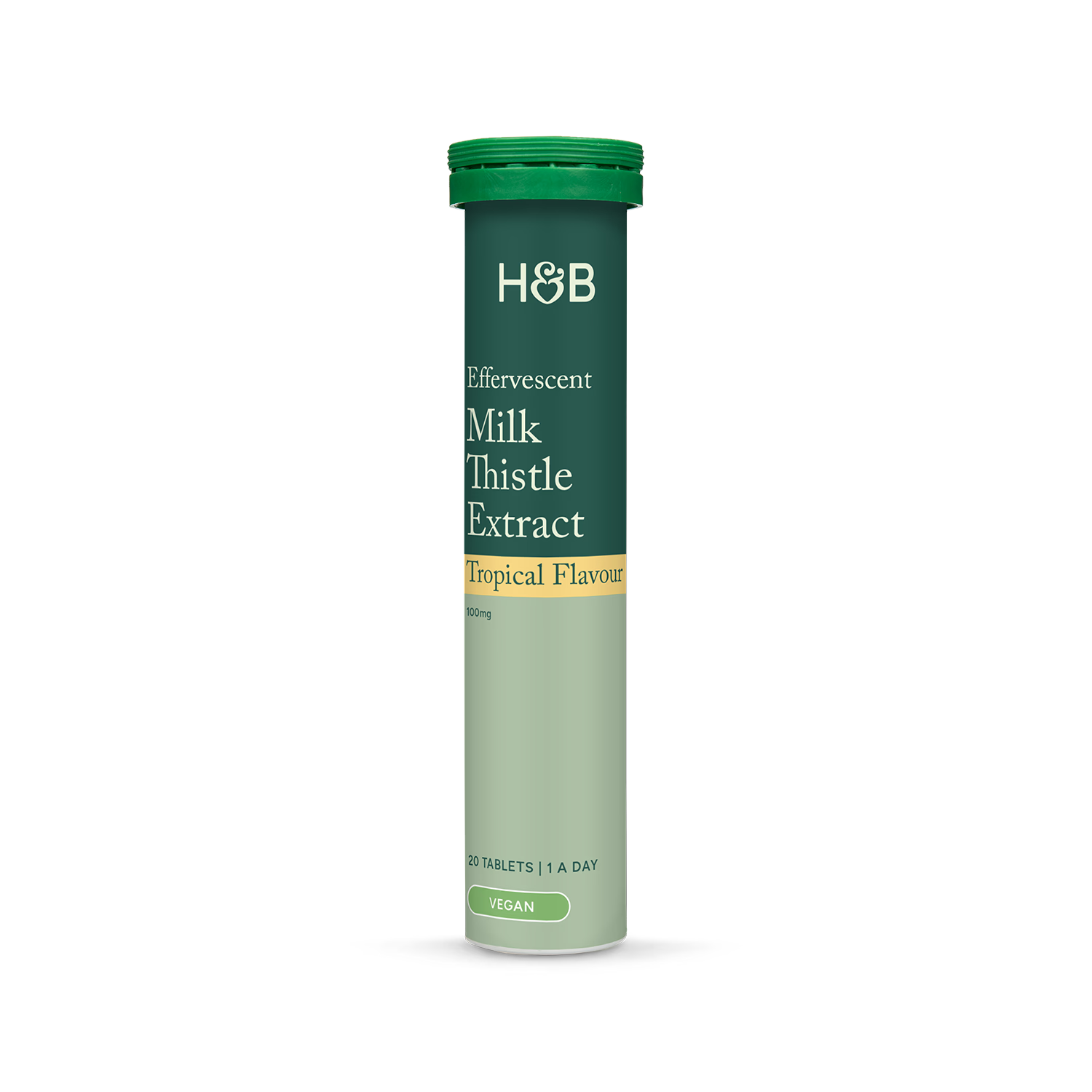 Holland & Barrett Effervescent Milk Thistle Extract Tropical Flavour 20 Tablets, UK version