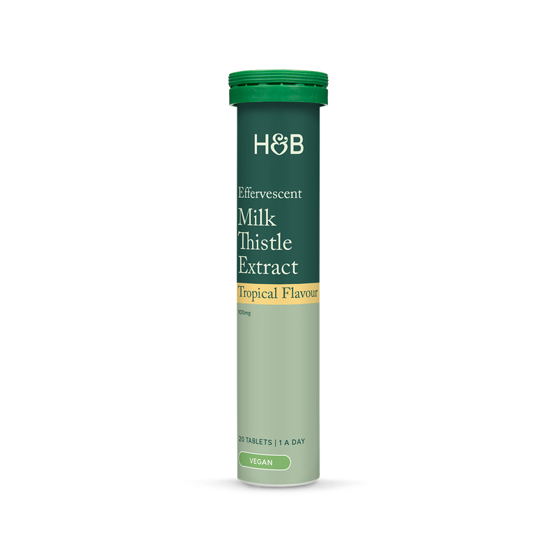 Holland & Barrett Effervescent Milk Thistle Extract Tropical Flavour 20 Tablets, UK version