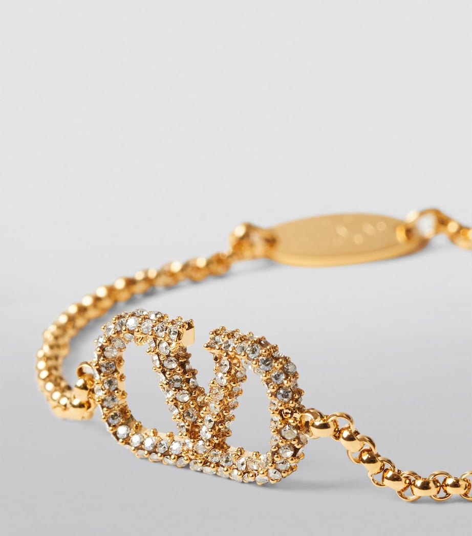 Valentino Garavani VLogo signature crystal bracelet, UK version