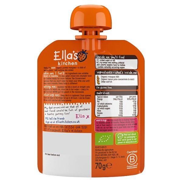 Ella's Kitchen First Tastes  Mangoes 70g GOODS Superdrug   