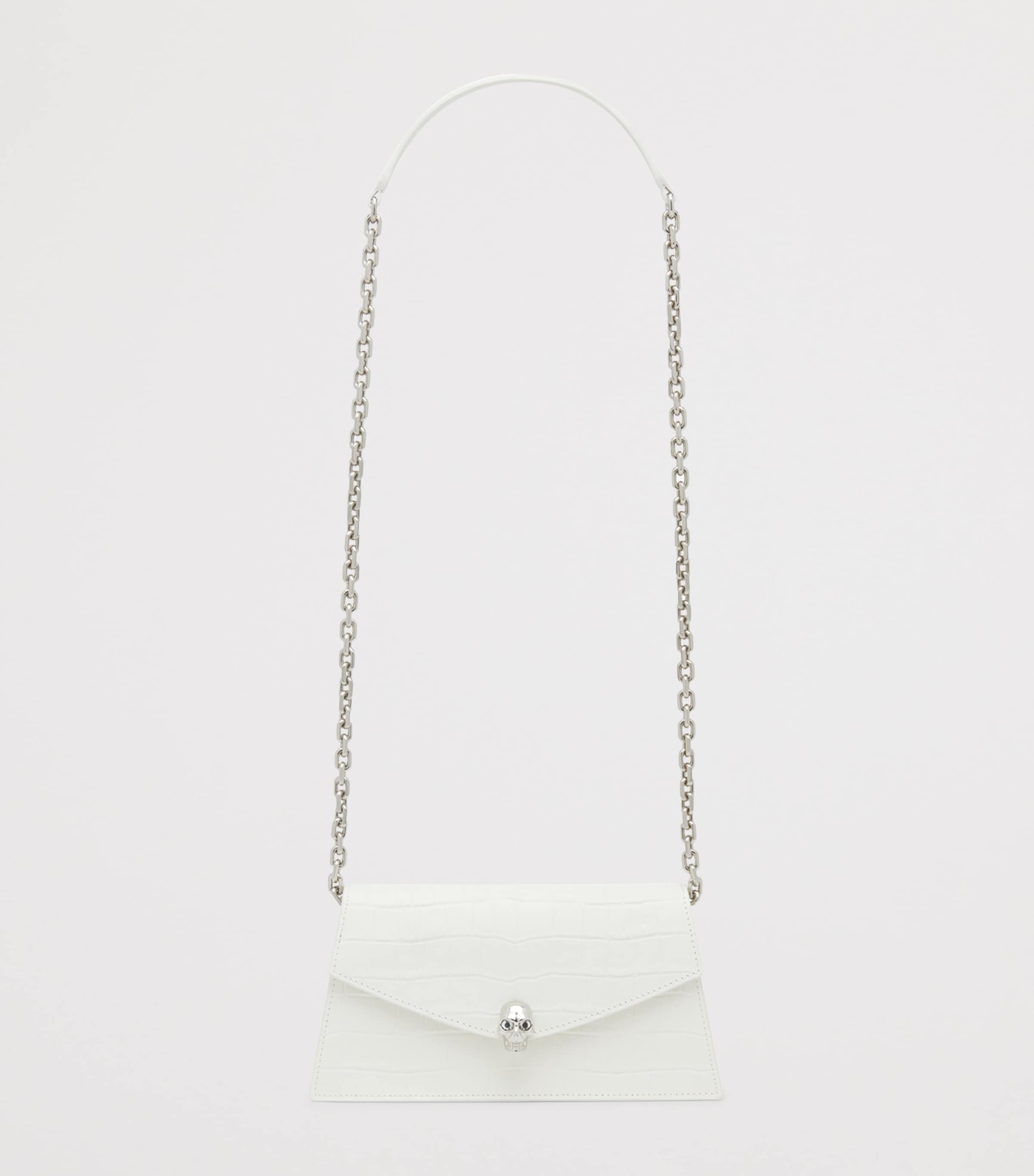 McQueen mini croc-embossed skull shoulder bag - British product