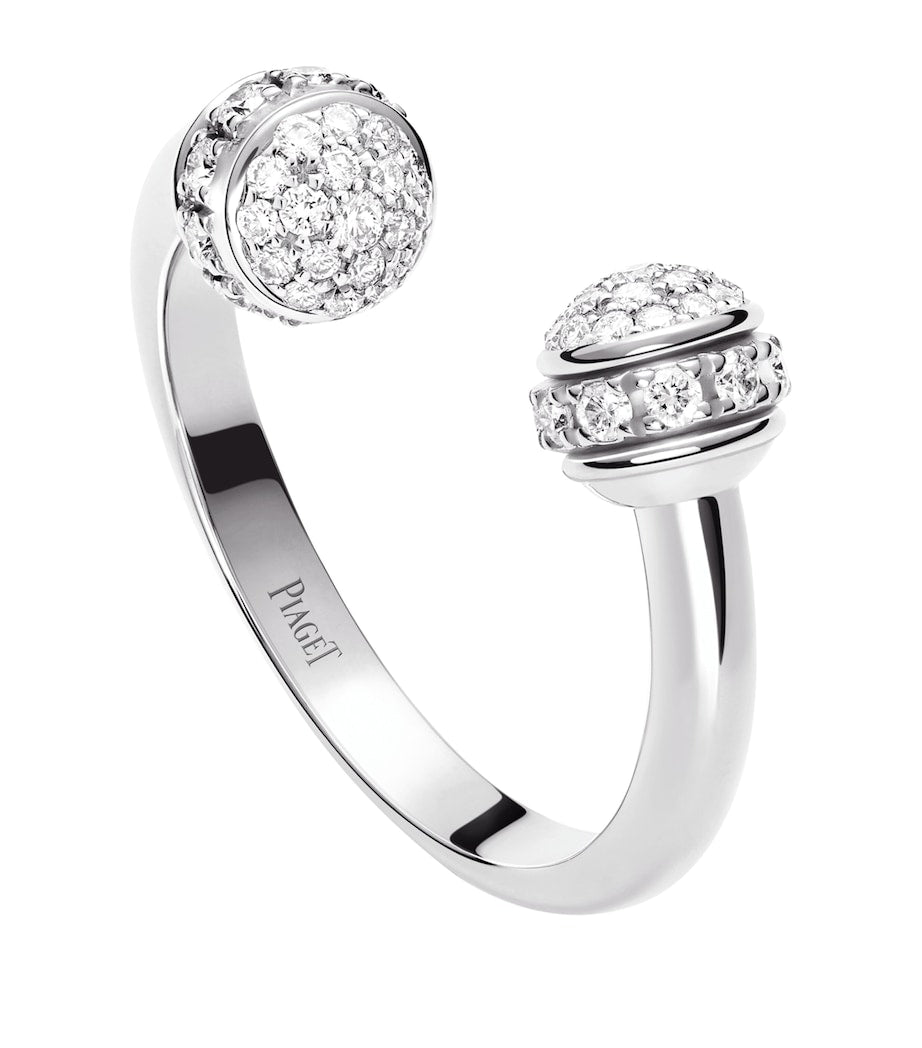 Piaget white gold diamond Possession open ring, imported from the UK