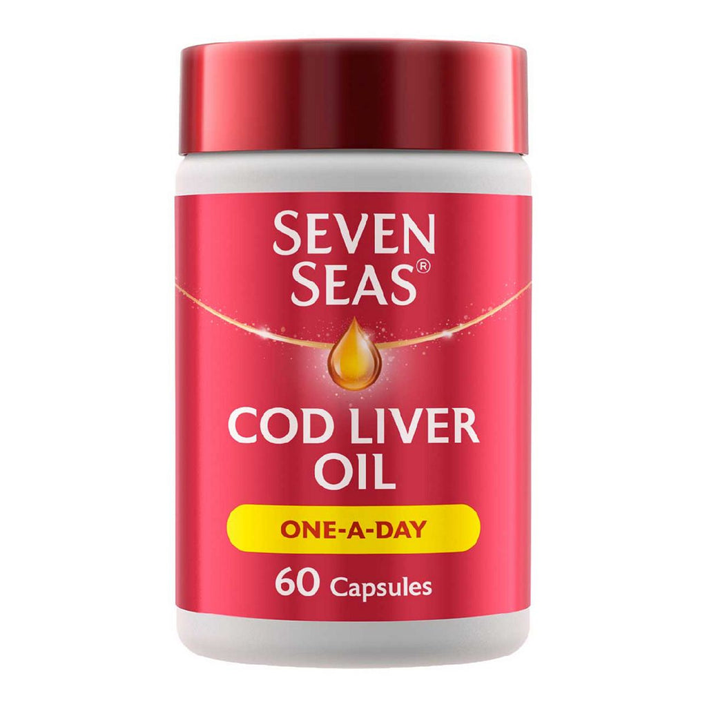 Seven Seas Cod Liver Oil One-A-Day Omega-3 Fish Oil & Vitamin D 60 Capsules