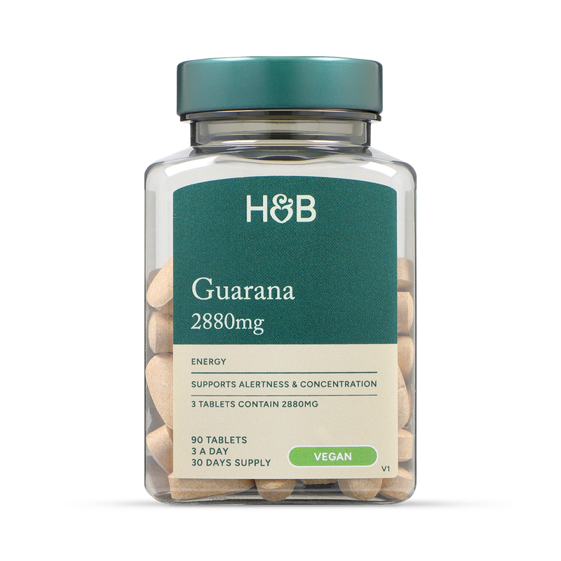 Holland & Barrett Medium Strength Guarana Tablets 90 count, UK version