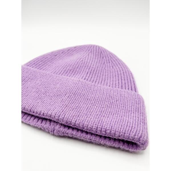 SVNX ribbed beanie hat in purple, imported from the UK