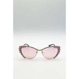 SVNX cat-eye sunglasses pink lenses gold frame, imported from the UK