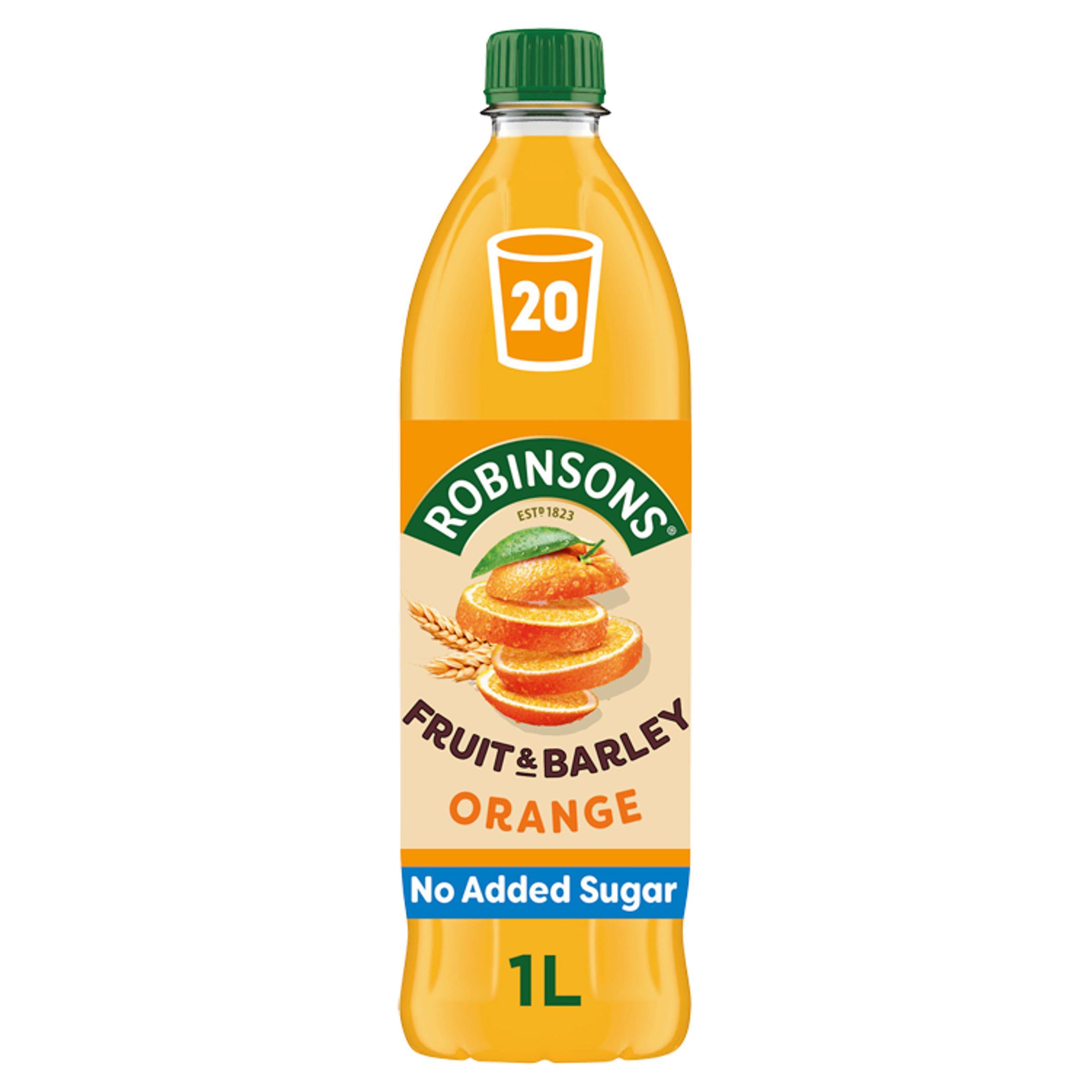 Robinsons Fruit & Barley Orange Squash No Added Sugar 1L Robinsons Sainsburys   