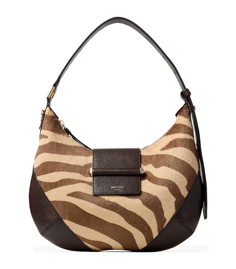 Jimmy Choo small bar pony hair leather shoulder bag - British product