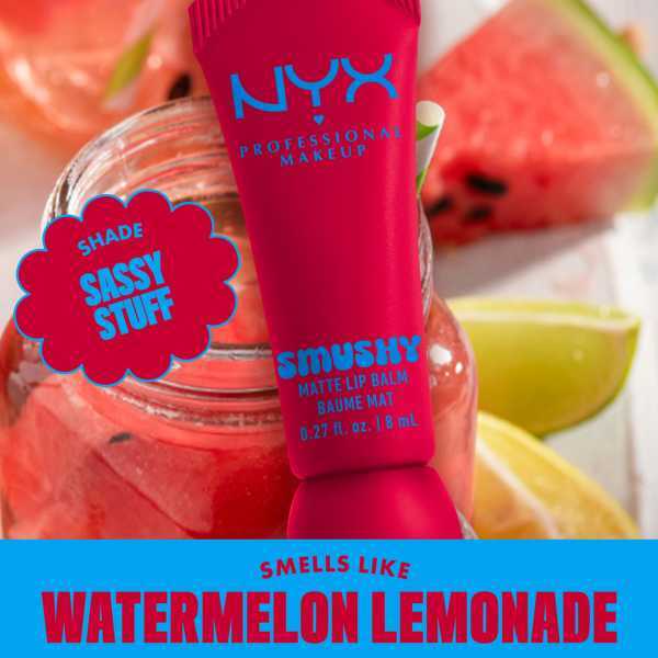 NYX Smushy Matte Lip Balm Sassy Stuff, imported from the UK