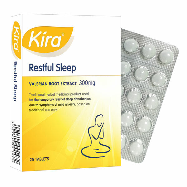 Kira Restful Sleep Valerian Root Extract 25 Tablets GOODS Superdrug   