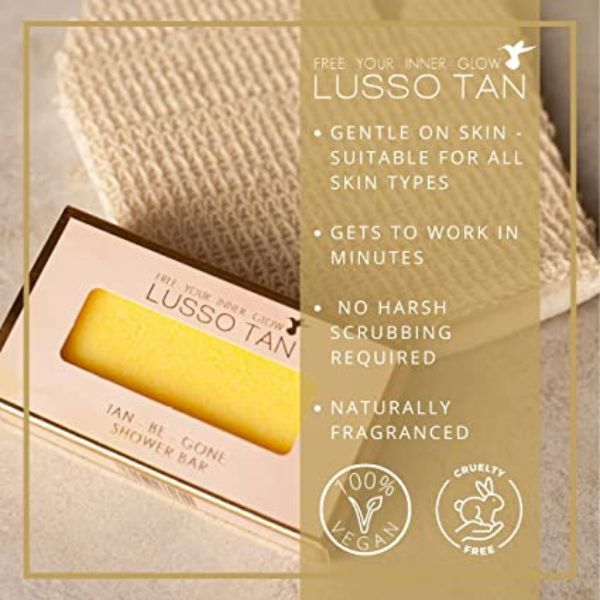 Lusso Tan Tan Removing Shower Bar - Original Fresh Lemon GOODS Superdrug   