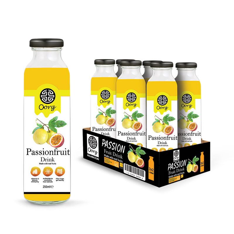 OORG natural passion fruit juice 250ml - British product