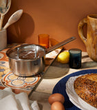 Stainless Steel Saucepan Without Lid, 21.5cm Diameter, Induction Compatible